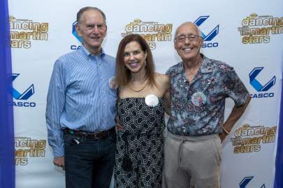 Sponsors Hunter Wolcott and Rita Jenkins-Wolcott with Paul Feinsinger, sponsor