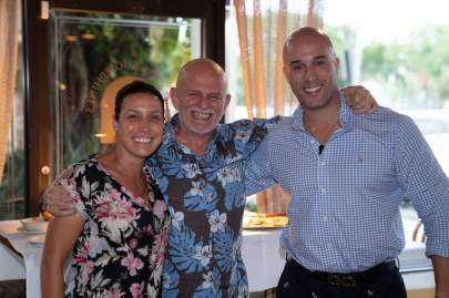 Maggie and Fabi with their dance coach Bob Murray